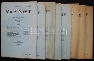 1940-1943 Magyar szemle. Szer.: Eckhadt Sándor.  Minden számban külpolitikai szemle a világháború aktuális eseményeiről, világháborús diplomáciáról, összefüggésekről. 8 db szám