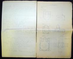 1935 A Balatonábrahámi templomépítésre vonatkozó levelezések, tervrajzok, okmányok. Kb 40 db irat