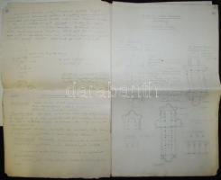 1935 A Balatonábrahámi templomépítésre vonatkozó levelezések, tervrajzok, okmányok. Kb 40 db irat