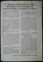 1956 Az MDP központi vezetőségének október 26.-i nyilatkozata
