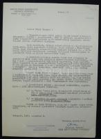 1957 Az MSZOSZ elnökének szóló levél, melyben az 56-os eseményekben részt vett személyek kitüntetéseinek visszavonására terjesztenek elő javaslatot