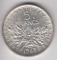 Franciaország 1963. 5Fr Ag T:2
France 1963. 5 Francs Ag C:XF
