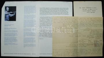 cca 1920 Luigi von Kunits karmester saját kézzel írt származási táblázata levélben / family tree with autograph writing