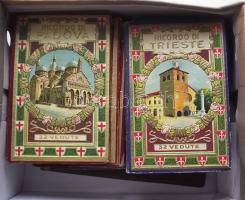 Olaszország 16 db régi dekoratív képes leporello füzet különféle városokról