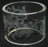 Homok fújt üveg szalvétagyűrű 2 db