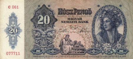 1930. 20P + 100P + 1932. 50P + 1941. 20P + 1945. 500P + 1000P bélyeggel + 10.000P bélyeggel + 10.000...