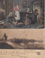 9 db vegyes régi motívumlap jobbakkal