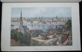 cca 1920 Európai városok ábrázoló színes metszetek reprodukciói 12 db / Copies of etchings of European cities 40x30 cm