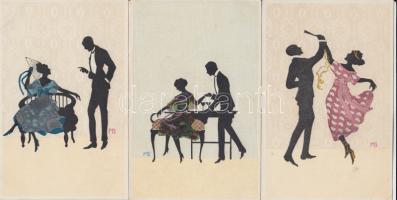 3 db árnyékképes lap a 10-es évekből