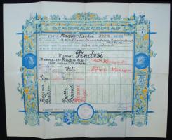 1938 Alföldi Szarvasmarhatenyésztő Egyesületek Szövetsége: Származási lap 45x40 cm