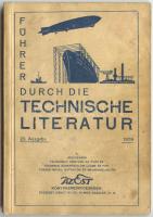 1929 Führer durch die technische Literatur. cca 160p.