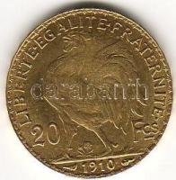 Franciaország 1910. "Kakas" 20Fr arany 6,4516g T:2