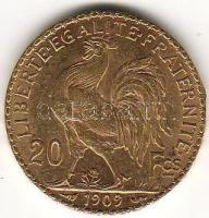 Franciaország 1909. "Kakas" 20Fr arany 6,4516g T:2