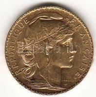 Franciaország 1909. "Kakas" 20Fr arany 6,4516g T:2