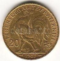 Franciaország 1907. "Kakas" 20Fr arany 6,4516g T:2