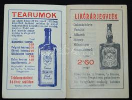 1936 Elek italnagykereskedő reklámnaptár sok italreklámmal