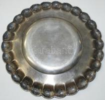 1937-1966 Kör alakú ezüst tálca, "dianás" jelzéssel, hibátlan állapotban, szép családi cím...