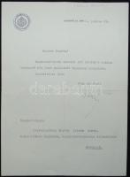 1942 Hóman Bálint vallás és közoktatásügyi miniszter aláírása Bárczy Istvánnak küldött levélen