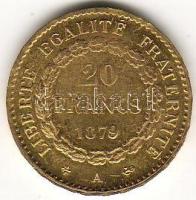 Franciaország 1879. "Allegória" 20Fr arany 6,4516g T:2