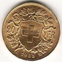 Svájc 1935LB 20Fr arany 6,452g T:2