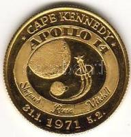 USA 1971. "Apollo 14" arany emlékérem 3,47g T:PP