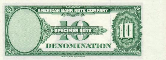 USA 1929. 10$ modern "Specimen" nyomat ívszéllel T:I