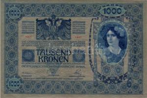 1902. 1000K kék festéknyommal T:I