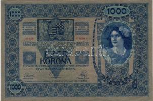 1902. 1000K kék festéknyommal T:I