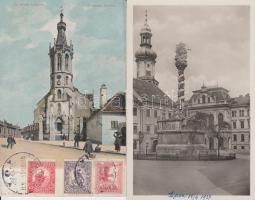 Sopron 3 db régi 2 db modern városképeslap