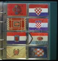 230 darabos külföldi telefonkártya-gyűjtemény igényes gyűrűs berakóban. Román, horvát, szlovén, bosnyák / Collection of foreign postcards, in quality album