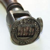 Nagyecsed MÁV fanyeles vasúti dátumbélyegző / Railroad stamp-seal