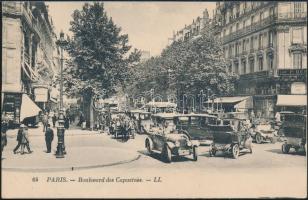 Paris Boulevard des Capucines, automobiles