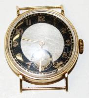 cca 1940 14K  Au, mechanikus arany Doxa karóra másodpercmutatóval / 14K gold Doxa wristwatch. Works well d: 3 cm