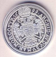 DN. Történelmi féltallérok utánveretben "Lipót féltallérja 1699." Ag (10,37g/0.999) T:PP Tanúsítvánnyal, csak 2000db!