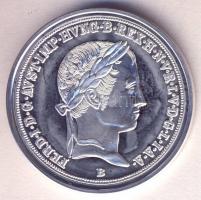 DN. Történelmi féltallérok utánveretben "V. Ferdinánd féltallérja 1837." Ag (10,37g/0.999)...