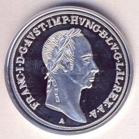 DN. Történelmi féltallérok utánveretben "I. Ferenc féltallérja 1830." Ag (10,37g/0.999) T:...