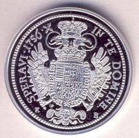 DN. Történelmi féltallérok utánveretben "Lotharingiai Ferenc féltallérja 1756." Ag (10,37g/0.999) T:PP Tanúsítvánnyal, csak 2000db!