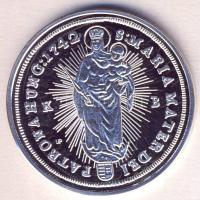 DN. Történelmi féltallérok utánveretben "Mária Terézia féltallérja 1742." Ag (10,37g/0.999) T:PP Tanúsítvánnyal, csak 2000db!