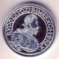 DN. Történelmi féltallérok utánveretben "II. Rudolf féltallérja 1595." Ag (10,37g/0.999) T...