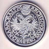 DN. Történelmi féltallérok utánveretben "I. Miksa féltallérja 1576." Ag (10,37g/0.999) T:PP Tanúsítvánnyal, csak 2000db!