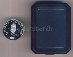 1999. 2000Ft Ag "A 2000. évforduló" T:PP Dísztokban tanúsítvánnyal