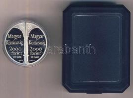 2000. 2000Ft Ag (2x) 2db félkör alakú "Lórántffy Zsuzsanna / Sárospatak" T:PP Csak 3000db!...