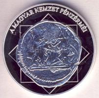 DN "A magyar nemzet pénzérméi - A Budai vár első ábrázolása érmén 1308-1342" Ag (0,999) emlékérem (10,37g/35mm) T:PP