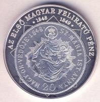 DN "A magyar nemzet pénzérméi - Az első magyar feliratú pénz 1848-1849." Ag (0,999) emlékérem (10,37g/35mm) T:PP