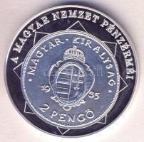 DN "A magyar nemzet pénzérméi - A pengő bevezetése 1926-1946." Ag (0,999) emlékérem (10,37g/35mm) T:PP