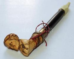 Tajték pipa Kazinczy faragott fejével