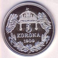 DN "Királyi koronák / 1909 5K - II. Lajos" Ag emlékérem (20g/0.999/38,61mm) T:PP Csak 2000db, tanúsítvánnyal!