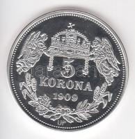 DN "Királyi koronák / 1909 5K - I. Ferenc" Ag emlékérem (20g/0.999/38,61mm) T:PP Csak 2000...
