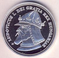 DN "Királyi koronák / 1909 5K - I. (Nagy) Lajos" Ag emlékérem (20g/0.999/38,61mm) T:PP Csa...