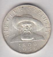 Ausztria 1959. 50Sch Ag "Tiroli szabadság-Andreas Hofer" T:2 Austria 1959. 50 Schilling Ag "150th Anniversary-Liberation of Tirol" C:XF